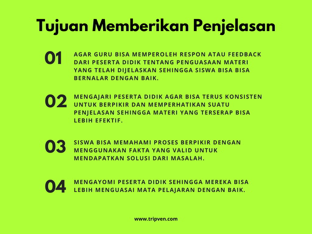 Tujuan Memberikan Penjelasan