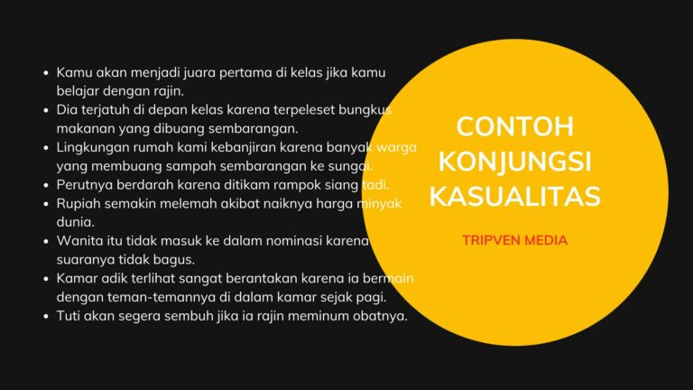 Konjungsi kausalitas yang ada pada teks eksplanasi contohnya