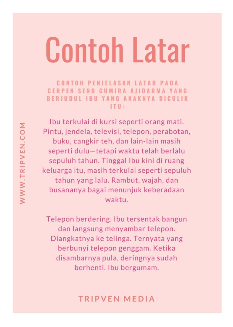 Contoh Latar Suasana Pada Karya