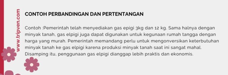 Pola Pengembangan Paragraf Pertentangan