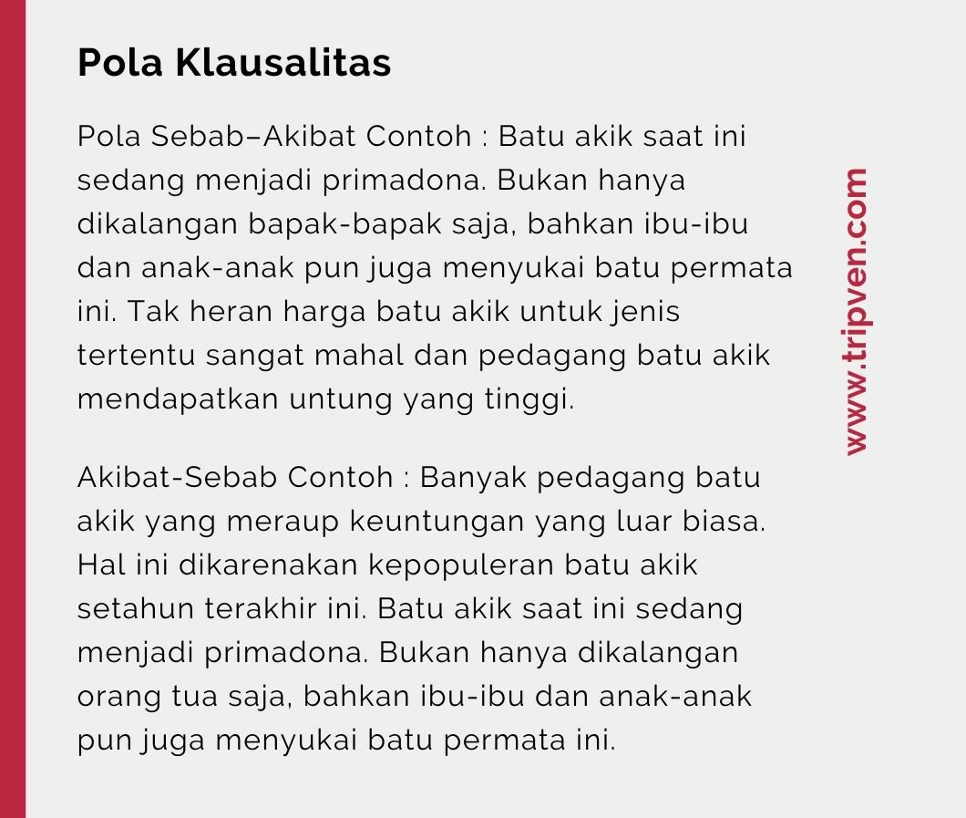 Pola Pengembangan Paragraf dan Contohnya