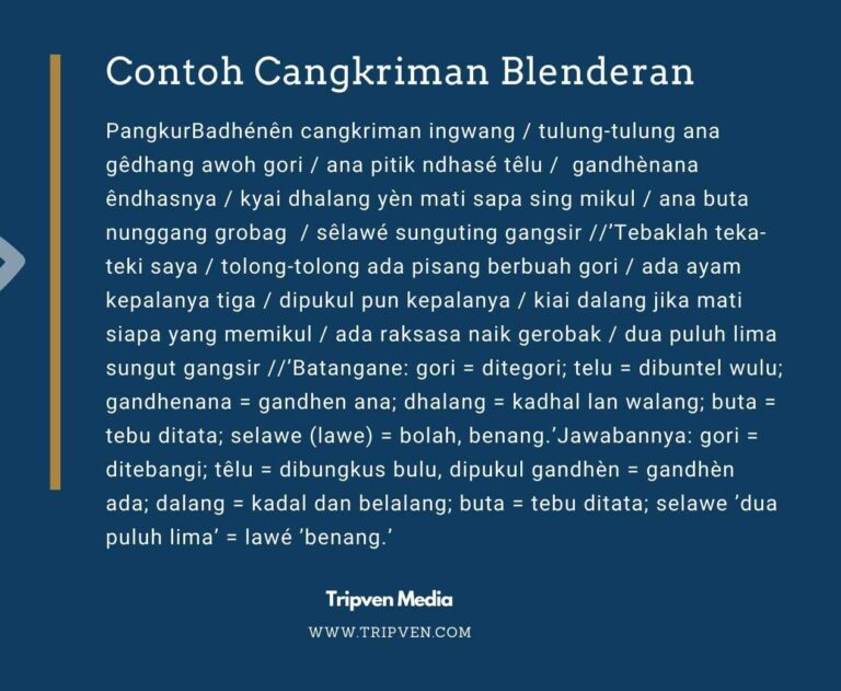 Contoh Blenderan Tembang