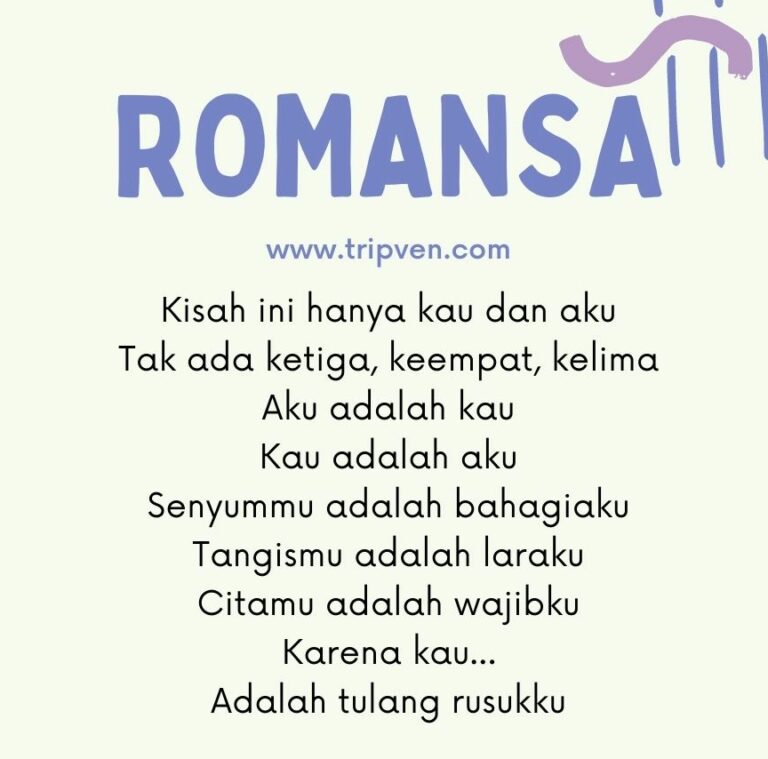 Contoh Puisi Baru Romansa